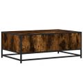 vidaXL Konferenčný stolík dymový dub 90x57x35 cm kompozit. drevo a kov