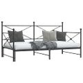 vidaXL Váľanda s kolíkom bez matraca Čierna 100x200 cm Oceľ