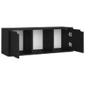 vidaXL TV skrinka čierna 88,5x27,5x30,5 cm drevotrieska