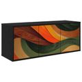 vidaXL Nástenný TV kabinet BONN 102 x 33 x 40 cm Čierny dub