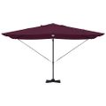 vidaXL Slnečník Bordeaux červená 351 x 250 x 253 cm Polyester a hliník