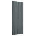 vidaXL Strešné panely 12 ks pozinkovaná oceľ antracitové 100x36 cm