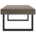 vidaXL Konferenčný stolík sivý a čierny 120x60x40 cm MDF a železo