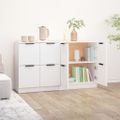 vidaXL Komody 2 ks biele 60x30x70 cm spracované drevo