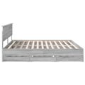 vidaXL Rám postele Sivý Sonoma 200 x 200 cm Inžinierske drevo