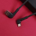 Maxlife MXUC-09 uhlový kábel USB - USB-C 1,0 m 3A čierny