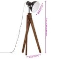 vidaXL Podlahová lampa 25 W čierna 45x45x120 cm E27
