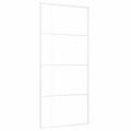 vidaXL Posuvné dvere ESG sklo a hliník 90x205 cm biele