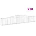 vidaXL Oblúkový gabionový kôš 20 ks 400x30x60/80 cm pozinkované železo