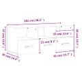 vidaXL TV stolík biely 102x36x50 cm spracované drevo