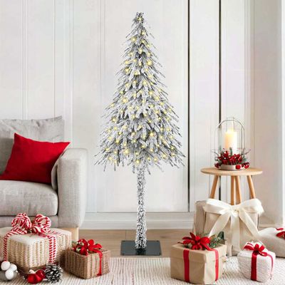 vidaXL Vianočný stromček Biela 150 cm PE a oceľ