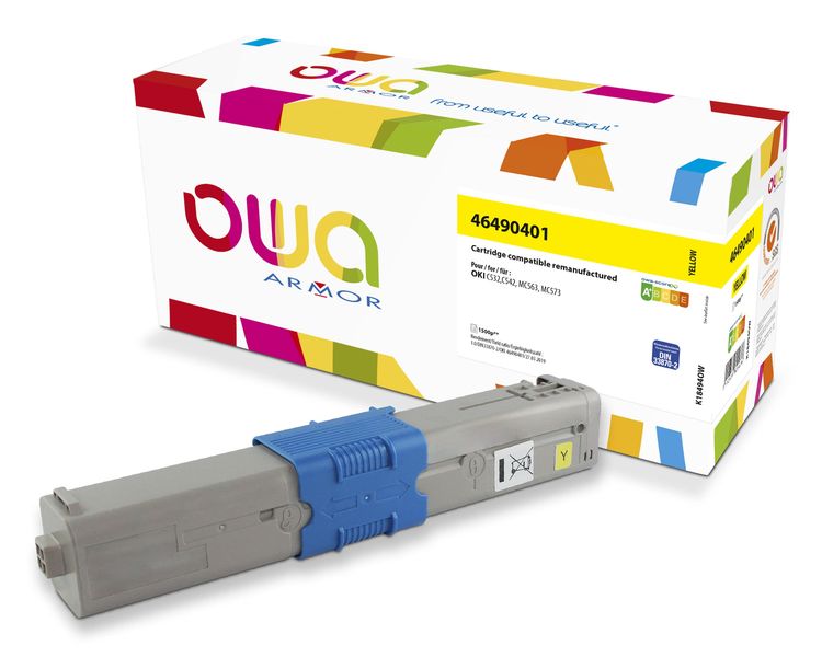OWA Armor toner kompatibilný s OKI 46490401, 1500st, žltá/yellow