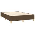 vidaXL Posteľ boxsping s matracom a LED tmavohnedá 140x190 cm látka