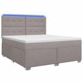vidaXL Posteľ boxspring s matracom Sivohnedá 180 x 200 cm Látka
