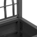 vidaXL Záhradný kvetináč s trellis Tmavosivá 36 x 36 x 140 cm PP