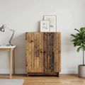 vidaXL Servírovacia skriňa Staré drevo 66 x 34,5 x 90 cm