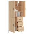 vidaXL Vysoká skrinka dub sonoma 69,5x34x180 cm spracované drevo