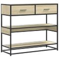 vidaXL Konzolový stolík dub sonoma 90x35x80 cm kompozitné drevo