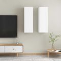 vidaXL TV skrinky 2 ks, biele 30,5x30x90 cm, kompozitné drevo