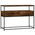 vidaXL Konzolový stolík dymový dub 100x40x75 cm kompozitné drevo