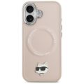 Puzdro Karl Lagerfeld pre iPhone 17 6,1" Choupette Pin MagSafe ružové