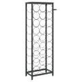 vidaXL Stojan na víno na 27 fliaš čierny 34x18x100 cm kované železo