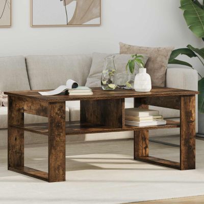 vidaXL Konferenčný stolík Dymová dub 96 x 54 x 44 cm Kompozitné drevo