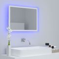vidaXL Kúpeľňové zrkadlo s LED, biele 60x8,5x37 cm, akryl