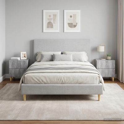 vidaXL Nočný stolík 2 ks Sivý Sonoma 43 x 34,5 x 48 cm