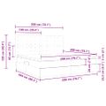 vidaXL Postel s úložným prostorem a matrací Čierna 200 x 200 cm Zamat