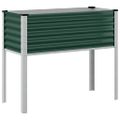 vidaXL Záhradný kvetináč zelený 100x45x90 cm oceľový