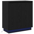 vidaXL LED komoda Čierny dub 71 x 34,5 x 75 cm Kompozitné drevo