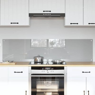 vidaXL Kuchynský obklad 2 pcs Svetlosivá 80 x 40 cm tvrdené sklo