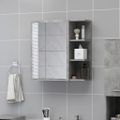 vidaXL Skrinka so zrkadlom, betónová 62,5x20,5x64 cm, kompozitné drevo