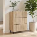 vidaXL Zásuvkový kabinet 66 x 34,5 x 92 cm Kompozitné drevo Dub sonoma