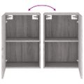 vidaXL TV nástenné skrinky 2 ks sivé sonoma 40,5x30x60cm kompoz. drevo