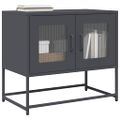 vidaXL TV skrinka antracit 68x39x60,5 cm Oceľ valcovaná za studena