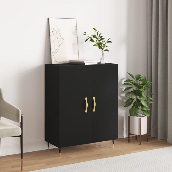 vidaXL Komoda čierna 69,5x34x90 cm kompozitné drevo