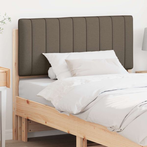 vidaXL Čalúnené čelo postele s čelnou doskou Hnedá a taupe 100 cm