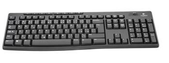 Logitech klávesnica Wireless Keyboard K270, CZ/SK, Unifying prijímač, čierna