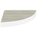 vidaXL Nástenné rohové police 4 ks dub a biele 35x35x3,8 cm MDF