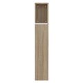 vidaXL Čelo postele so skrinkou biele a dub sonoma 100x18,5x102,5 cm