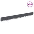 vidaXL Obrubník trávnika 50 ks 103 x 10 cm Oceľ Antracitová
