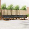 vidaXL Záhradná súprava gaučov 8 ks Prírodná a antracitová