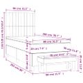 vidaXL Posteľný rám boxsping s matracom modrý 80x200 cm látka