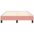 vidaXL Posteľný rám s boxspringom ružový 120x200 cm zamat