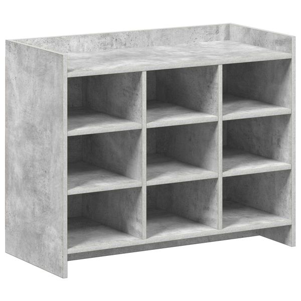 vidaXL Skriňa na topánky s úložiskom Betónovo sivá 85 x 39,5 x 70 cm