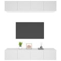 vidaXL TV skrinky 4 ks biele 80x30x30 cm spracované drevo