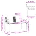 vidaXL Záhradné lavičky 2 -Seater 116 x 56 x 75 cm polyratan
