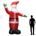 vidaXL Nafukovací Santa Claus s LED vianočná dekorácia IP44 3 m
